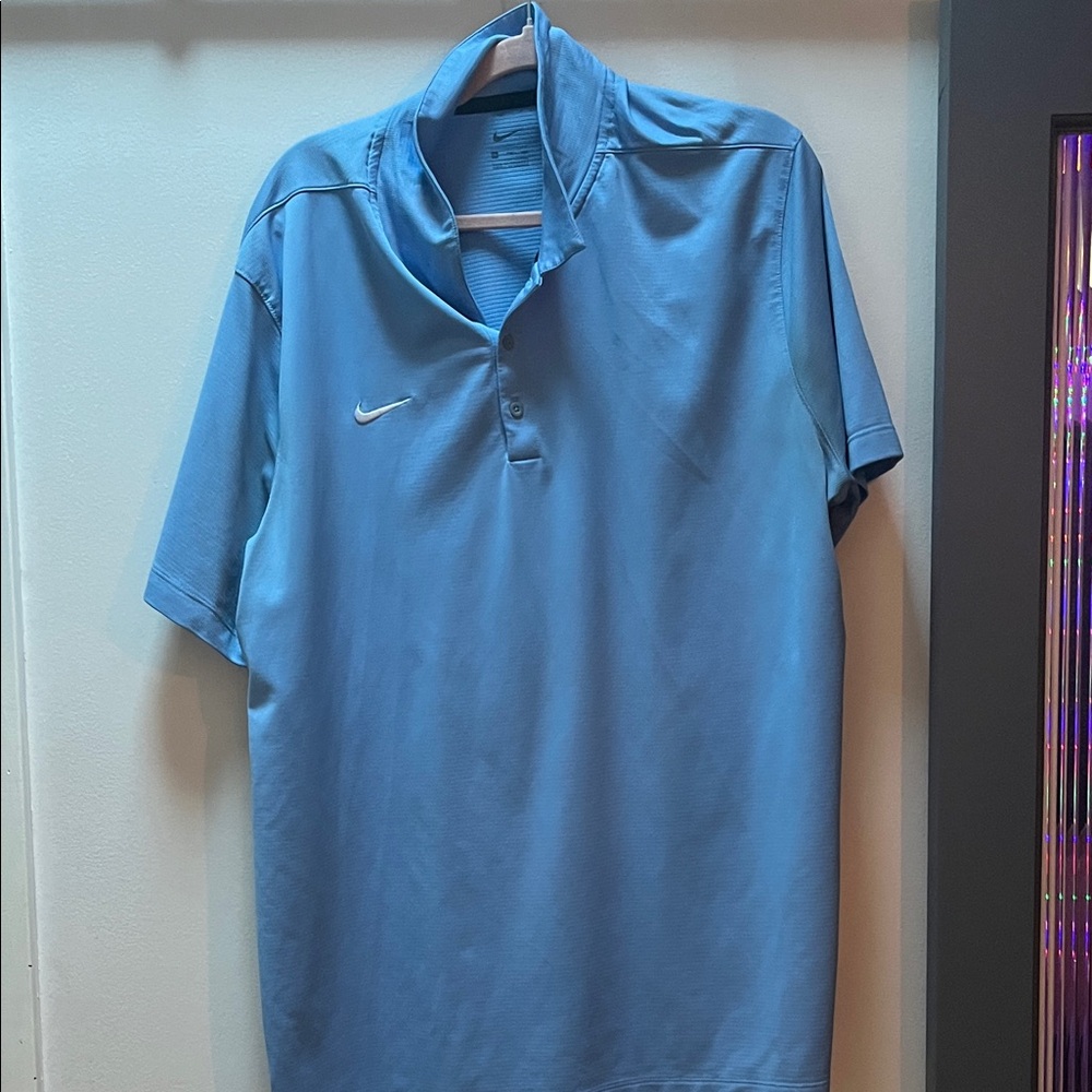 Nike Men's Light Blue Polo Shirt